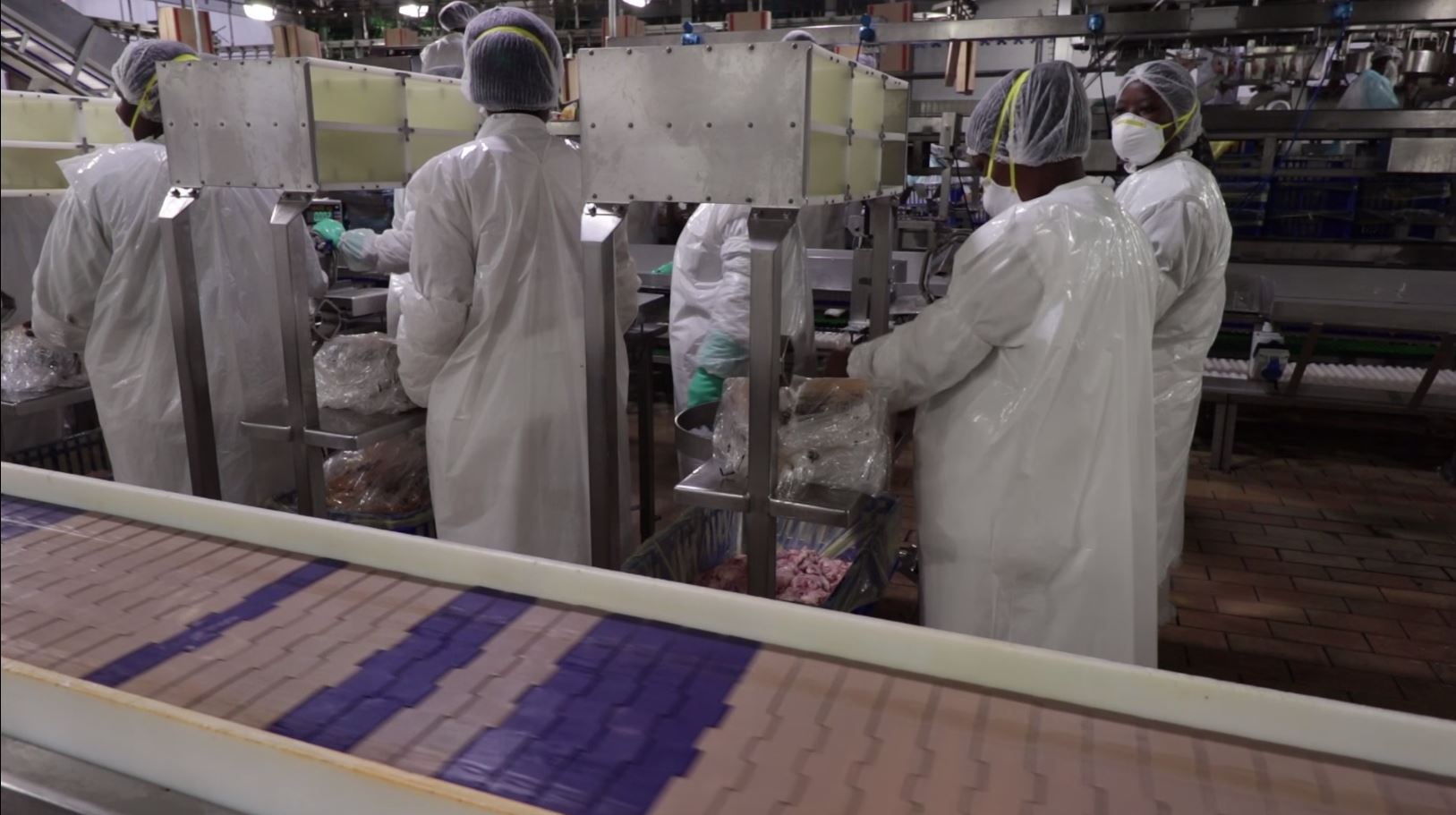 processing at a chicken factory