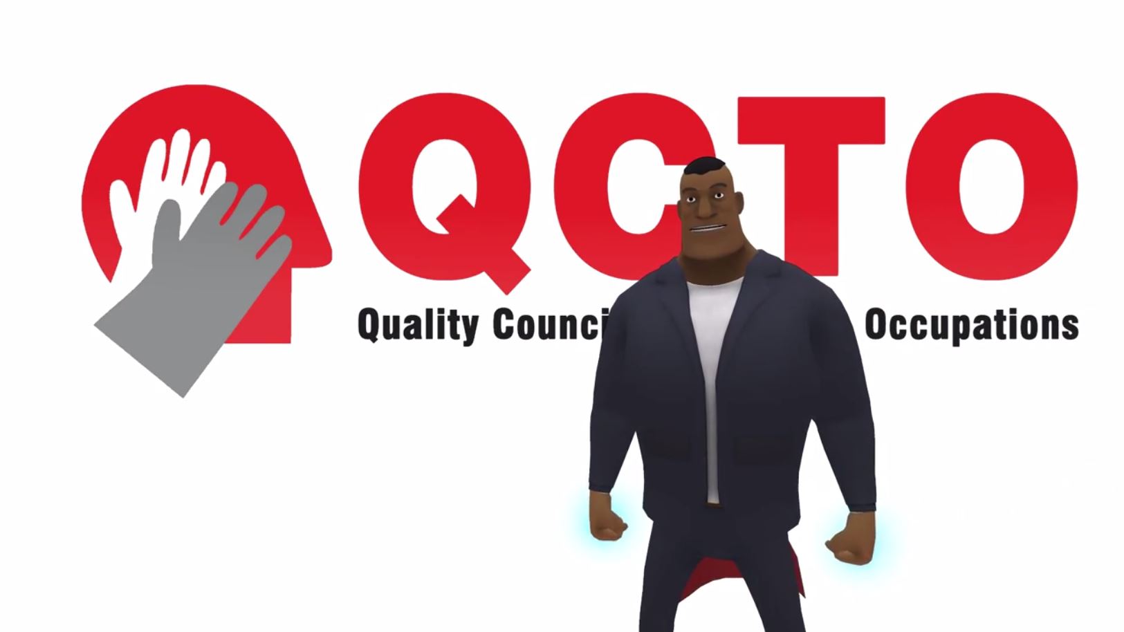 Lwaza behind QCTO logo